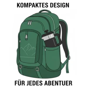 Illustration einer kompakten französische presse reisemodell für den Rucksack.