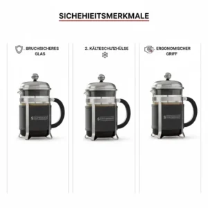 Sicherheitsmerkmale und Vorteile der french press glas bruchsicher.