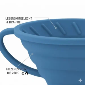 Nahaufnahme vom hitzebeständigen Material der filtermaschine faltbar silikon.