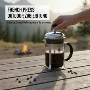 Die robuste French Press Methode für eine reise kaffeemaschine filter ohne strom unterwegs.
