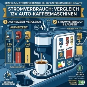 Grafik zum Stromverbrauch und Energieeffizienz im kaffeemaschine auto 12v test 2026.