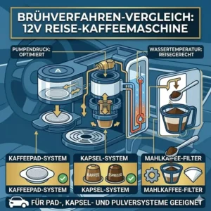Übersicht der Brühsysteme für Pads und Kapseln im kaffeemaschine auto 12v test 2026.