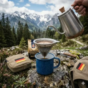 Schritt-für-Schritt Anleitung: Frischen Kaffee aufgießen mit dem kaffee reisefilter edelstahl.