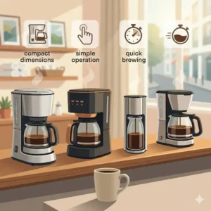 Comparison of different models of a filterkaffeemaschine hotel klein for the hospitality industry.
