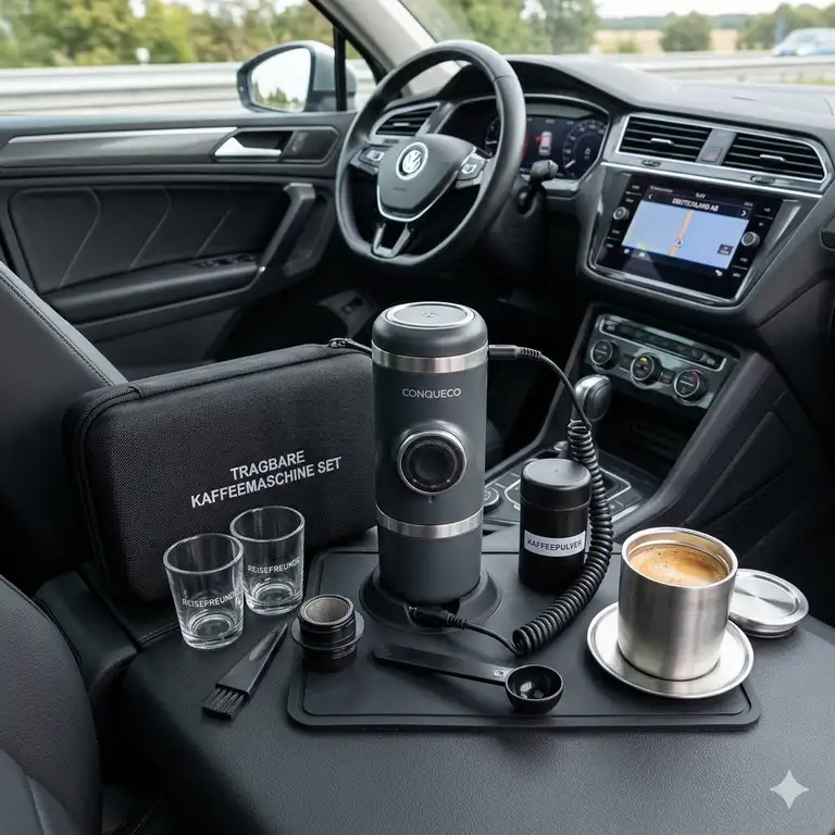 Tragbare Kaffeemaschine Auto Set für unterwegs