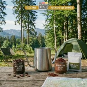 Eine elektrische 12V Camping Kaffeemaschine für das Wohnmobil im aktuellen Camping Kaffeemaschine Test 2026