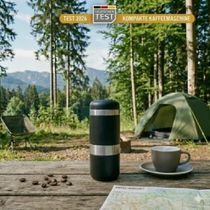 Kompakte manuelle Espresso-Maschine für unterwegs im Vergleich des Camping Kaffeemaschine Test 2026