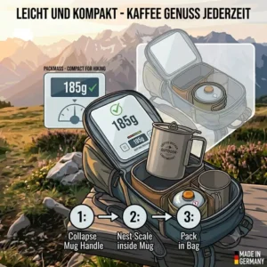 Schritt-für-Schritt-Anleitung zur Nutzung von einem kaffee kocher outdoor leicht beim Camping.
