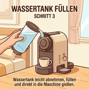 4-Abnehmbarer Tank der Hotelzimmer Kaffeemaschine leicht mit Wasser befüllen.