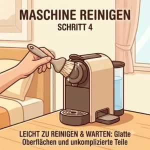 5-Die glatte Hotelzimmer Kaffeemaschine leicht reinigen und pflegen.