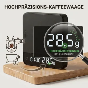 Charging the kaffeewaage mini digital via USB-C port.