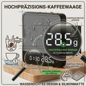 Modern LED display of the kaffeewaage mini digital.